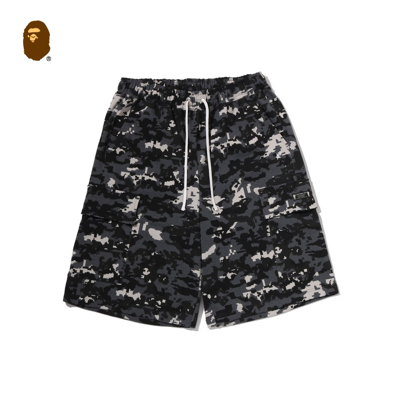 BAPE男装26年春夏像素迷彩图案工装贴袋运动短裤301531Q