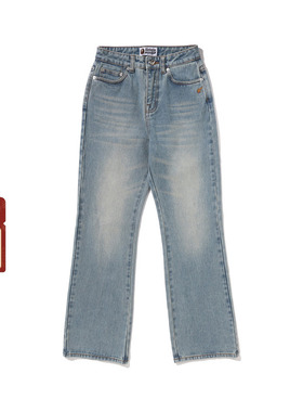 BAPE女装26年春夏字母印花星标刺绣微喇牛仔裤302502Q