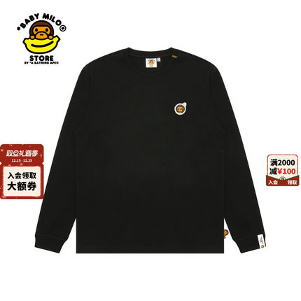 BABY MILO STORE女装25年秋冬卡通涂鸦小猴休闲长袖T恤0464XXP