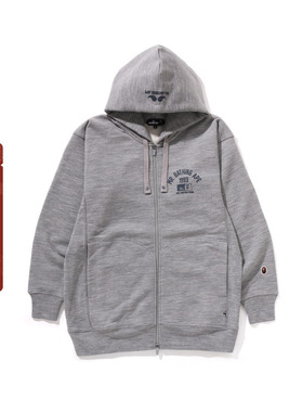 MR.BATHING APE男装24年秋冬猿人胡子刺绣连帽卫衣外套115301N