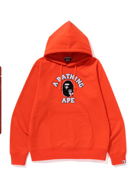 BAPE X OVO联名男装秋冬猿人猫头鹰字母图案连帽卫衣114907L