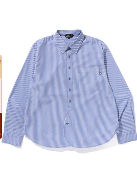 MR.BATHING APE男装25年春夏猿人胡子刺绣条纹长袖衬衫304311O