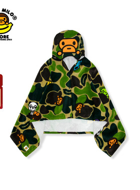 BABY MILO STORE配饰卡通迷彩小猴连帽浴巾4426XXP