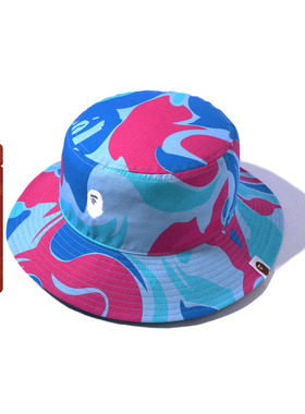 BAPE配饰猿人刺绣满印大理石纹迷彩图案渔夫帽181007I