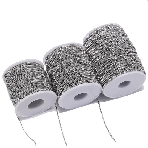 Украшение-шарик из нержавеющей стали, аксессуар, аксессуары, ткань, цепь, цепочка для ключей, нержавеющая сталь AISI 304, 5м