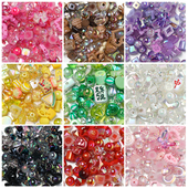 亚克力UV镀彩混款 珠子盲袋散珠diy手链手机链包链串珠材料