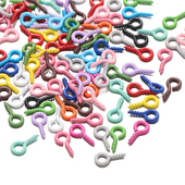 10mm烤漆彩色羊眼钉螺丝钉diy钥匙扣娃娃盲盒吊坠打孔材料