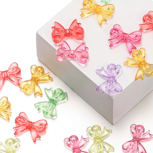 亚克力透明彩色丝带蝴蝶结