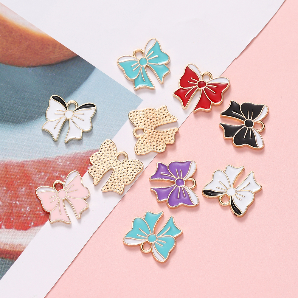 合金挂镀滴油蝴蝶结领结吊坠diy手链项链耳饰挂件金属饰品配件