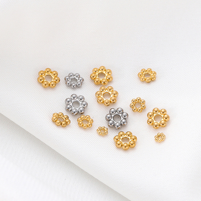 不锈钢雪花隔片手链项链隔珠花片