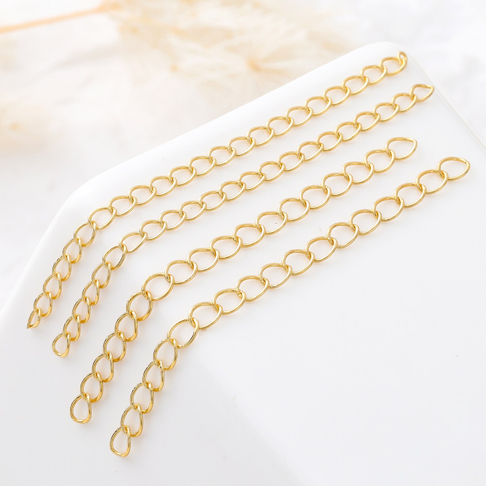 18K保色真金20条7cm细链条尾链