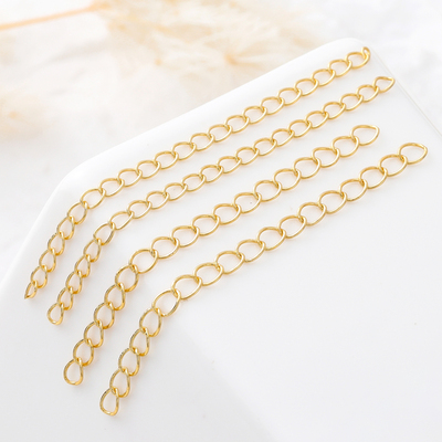 18K保色真金20条7cm细链条尾链