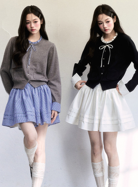 fragileheart易碎商店·甜心芭蕾韩系千金气质开衫蓬蓬裙两件套装