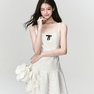 易碎商店·月绽蕾丝千金名媛风甜美吊带连衣裙精致蕾丝裙 现货