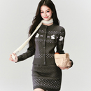 fragileheart易碎商店·垂耳兔群岛费尔岛毛衣针织上衣短裙套装冬