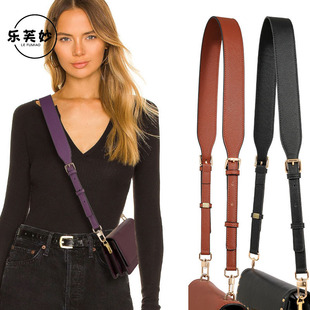 乐芙妙适用mk包包肩带配件棕色十字纹黑色背包带单买替换斜挎包带