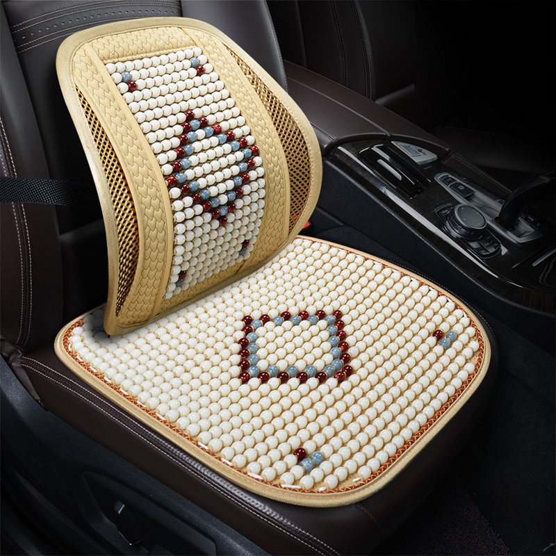 夏季办公室冰凉玉石汽车珠子坐垫单片透气陶瓷椅垫石材通用座垫