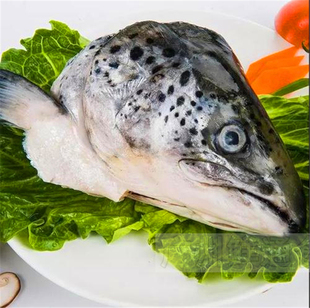 冰鲜三文鱼头 单个 边角料现切烧烤炖煮铁板火锅美味海鲜食材