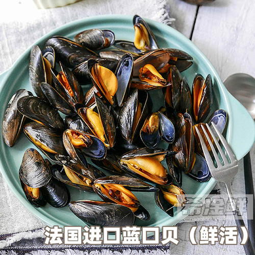 鲜活进口法国蓝贻贝私房菜西餐厅