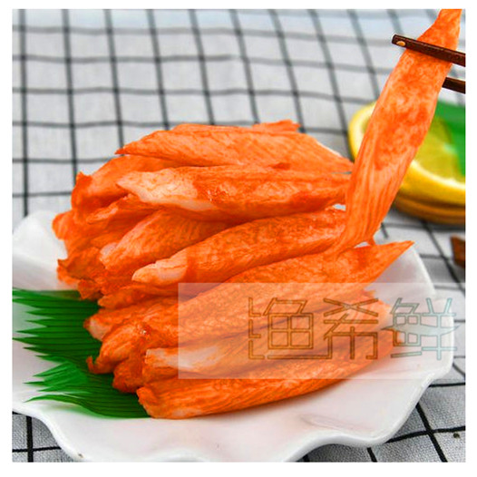 泰国V型蟹柳1000g 蟹香鱼柳解冻即食刺身寿司蟹腿蟹肉棒日料火锅