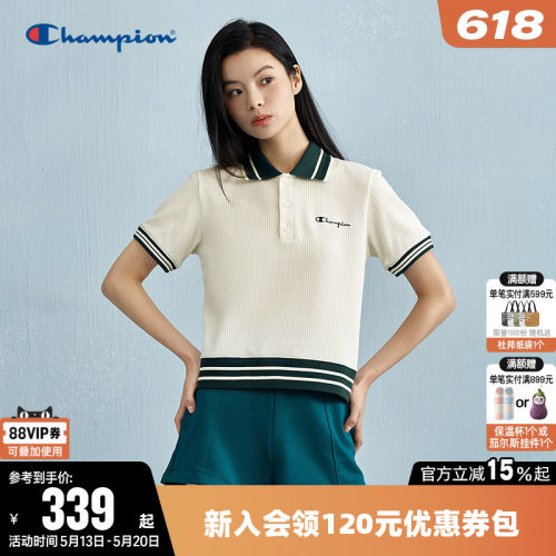 Champion冠军短袖POLO衫T恤女