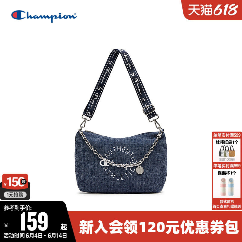 Champion冠军单肩包女幸运饼干包男通勤运动休闲包旅行斜挎背包