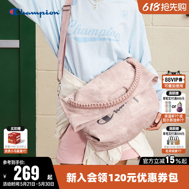 【丁禹兮推荐】Champion冠军单肩背包男女手提轻便大容量托特包夏