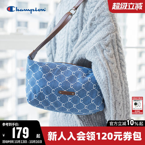 Champion冠军时尚满印单肩背包