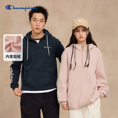 Champion冠军卫衣女2025秋季新款情侣休闲加绒半拉链连帽上衣男