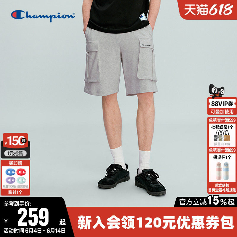 Champion冠军短裤男2026夏季新款五分大口袋工装裤休闲宽松裤子潮