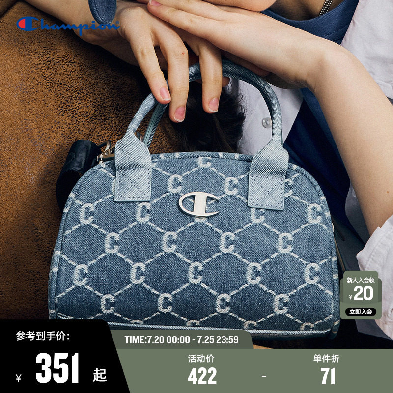 champion冠军24新款斜挎包保龄球包女老花单肩包男手提包满印时尚