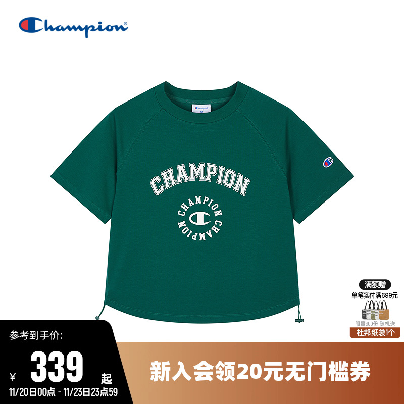 Champion冠军短款圆领短袖T恤女