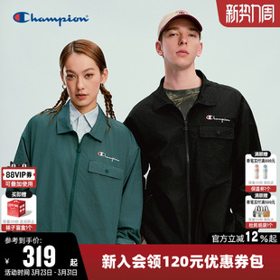 Champion冠军夹克女2026春季 拉链刺绣logo情侣运动休闲外套男 新款