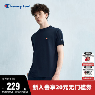 纯棉圆领短袖 情侣刺绣打底衫 上衣男 新款 Champion冠军T恤女25夏季