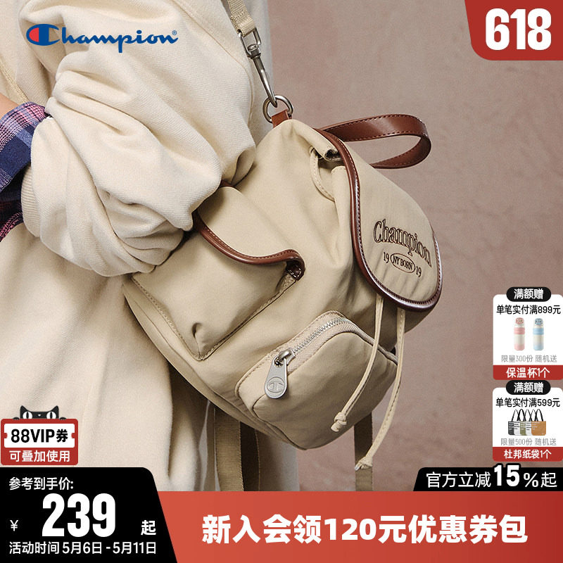 Champion冠军mini小型双肩背包2026春女男墩墩包时尚校园旅行包潮