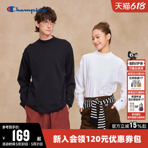 Champion冠军情侣纯棉长袖T恤