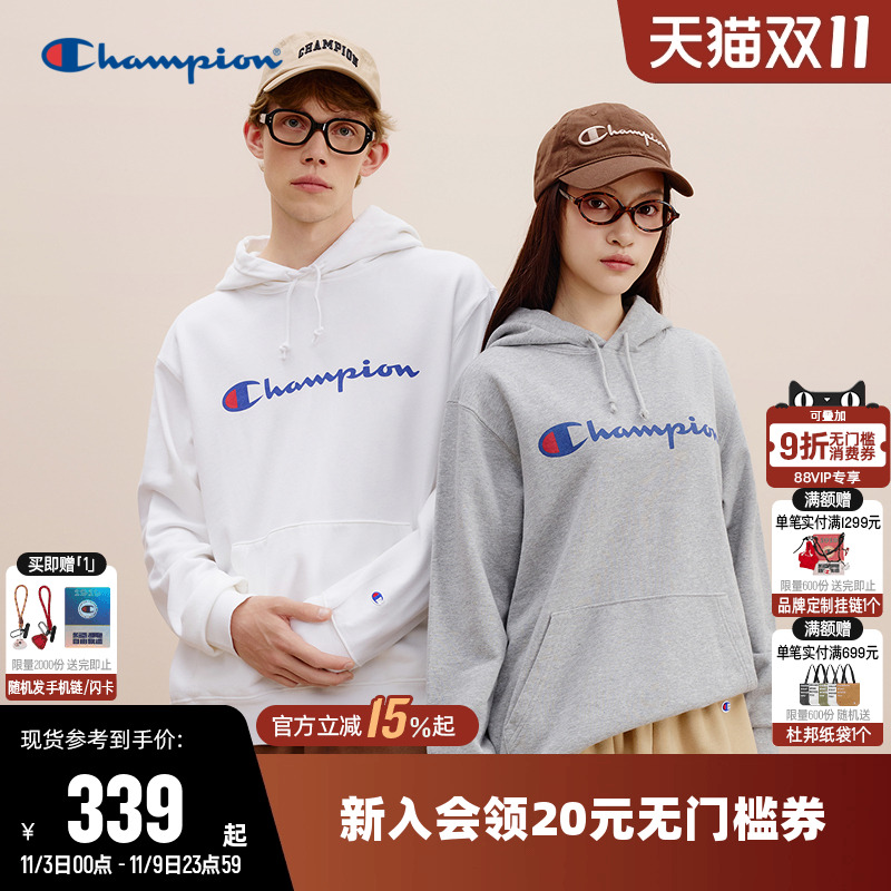 champion基础套头宽松情侣卫衣