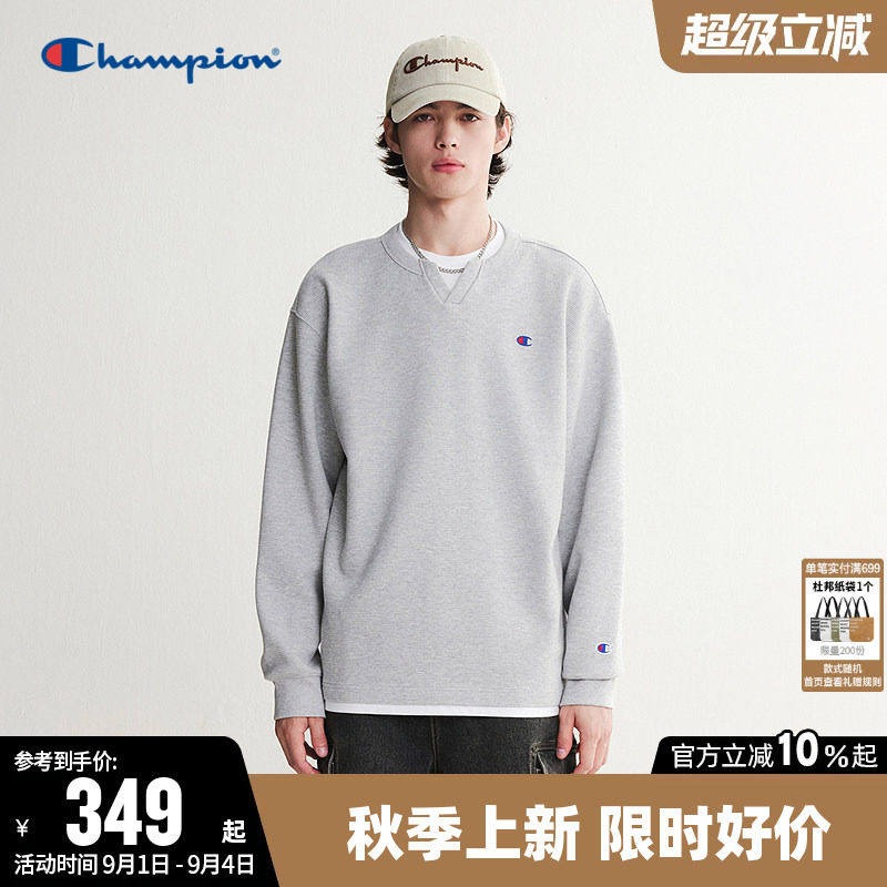 Champion冠军休闲圆领长袖T恤男图片