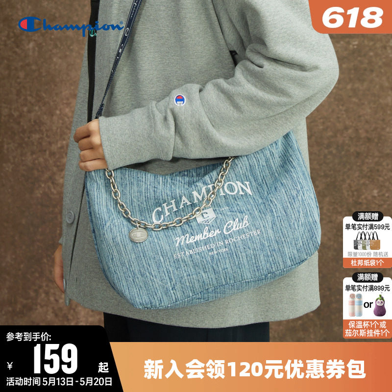 Champion冠军单肩背包女手提包男通勤户外时尚运动斜挎托特包旅行
