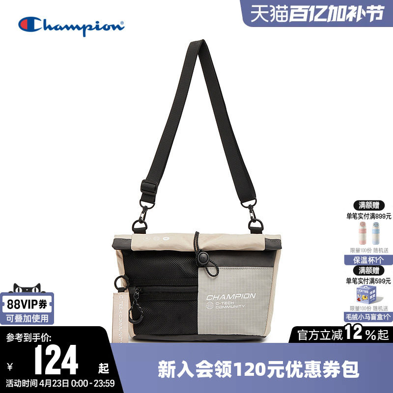 Champion冠军新款单肩包男女情侣经典款斜挎包多口袋户外运动包
