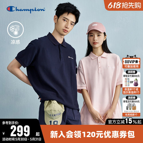 Champion冠军情侣短袖POLO衫T恤