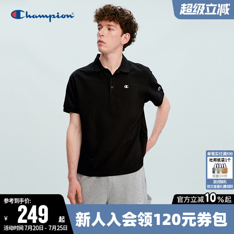 Champion冠军T恤女2026夏季新款情侣休闲宽松POLO衫短袖上衣男潮