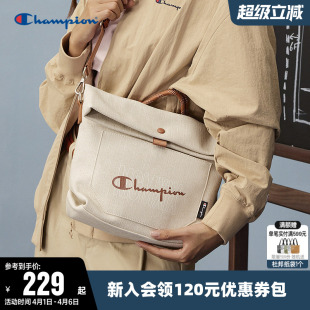 Champion冠军单肩背包2026春新款 斜挎大容量托特包 男女情侣时尚