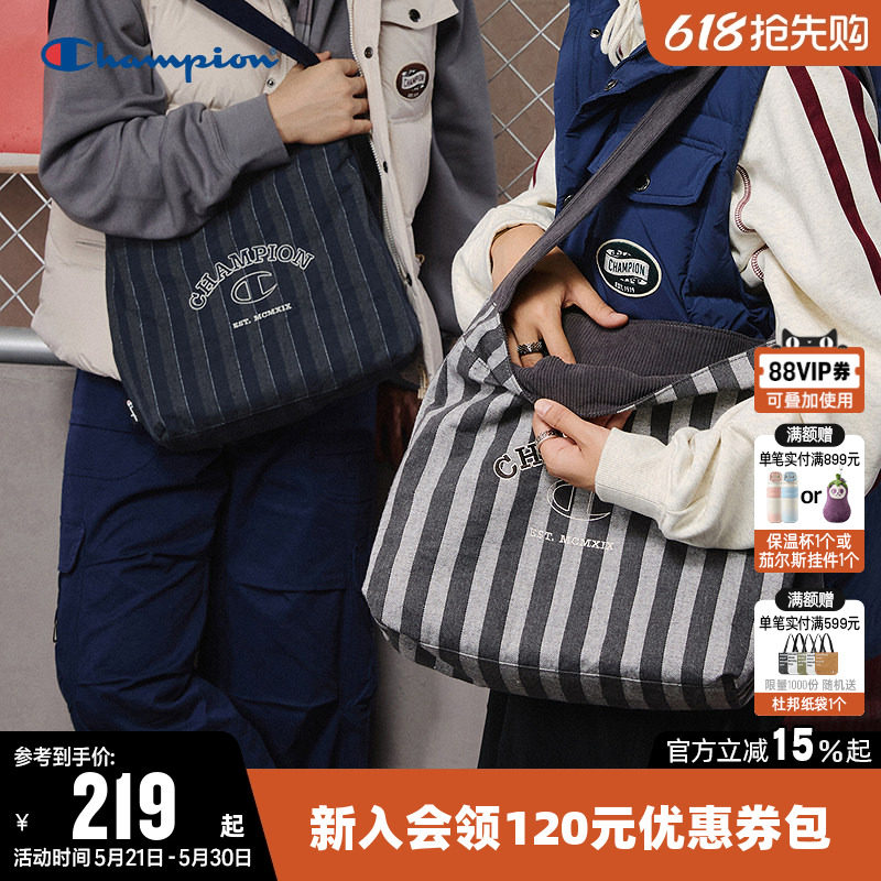 Champion冠军单肩包2026新款男女时尚轻便挎包通勤托特包双面背包