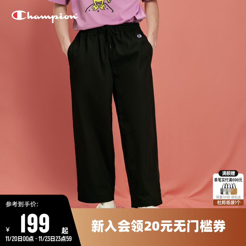 CHAMPION冠军刺绣潮流休闲长裤男
