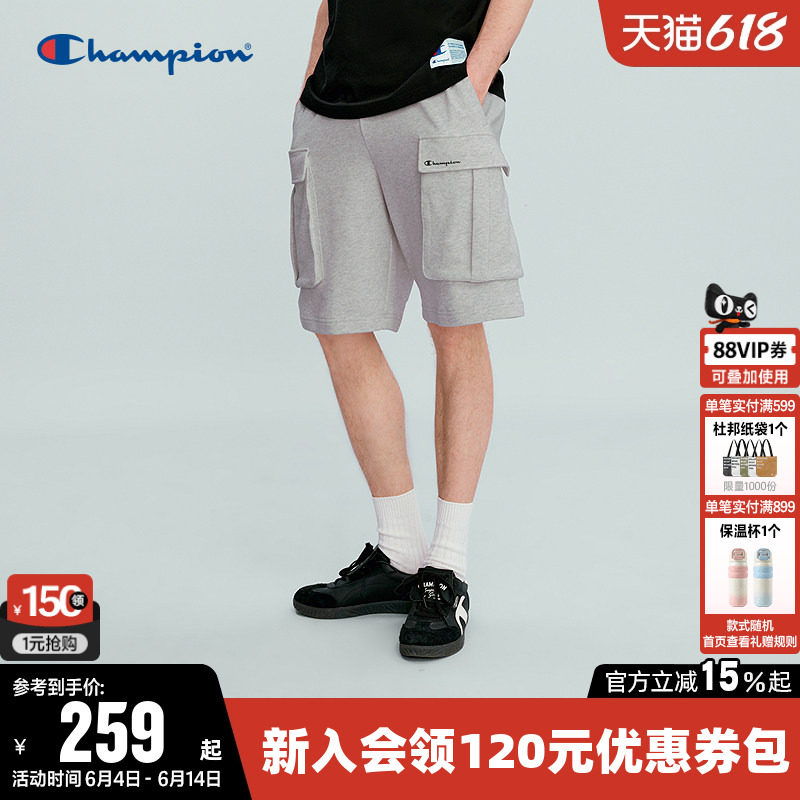 Champion冠军短裤男2026夏季新款五分大口袋工装裤休闲宽松裤子潮