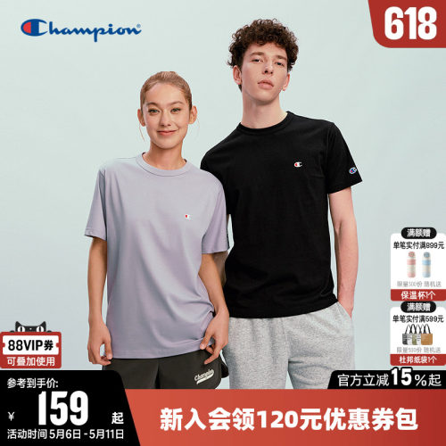 Champion冠军情侣圆领短袖T恤
