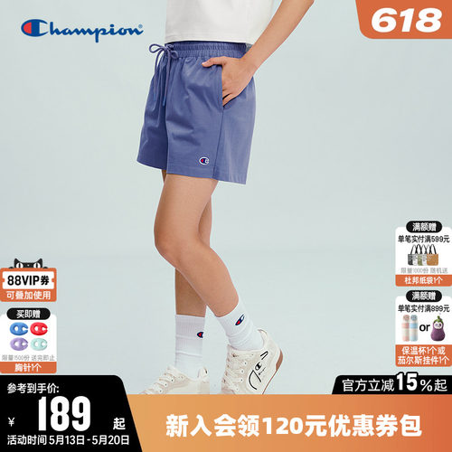 Champion冠军休闲纯棉短裤女