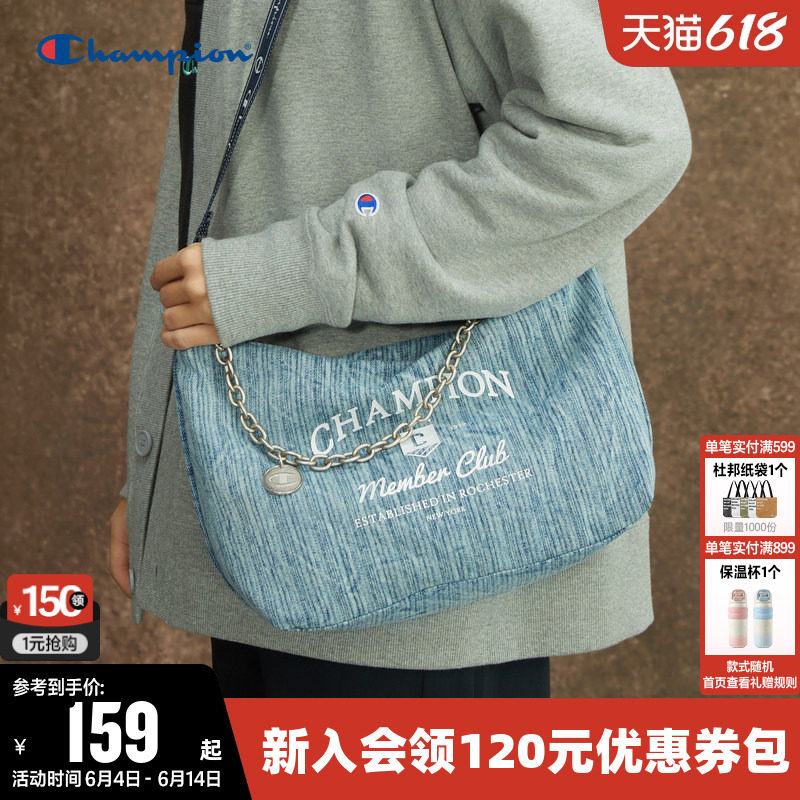 Champion冠军单肩背包女手提包男通勤户外时尚运动斜挎托特包旅行