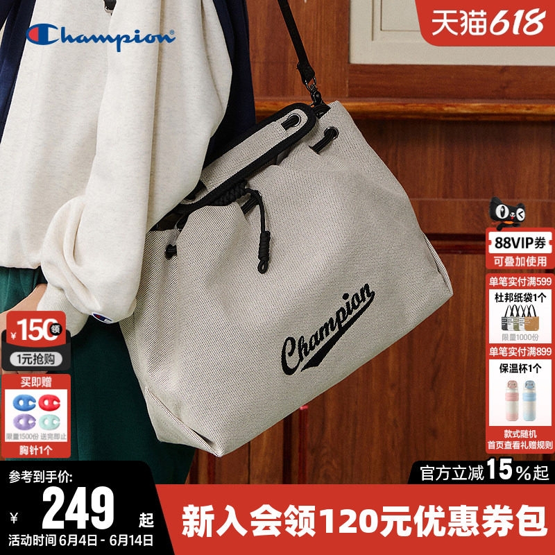 Champion冠军单肩背包2026夏托特包男女情侣时尚多背斜挎包手提包